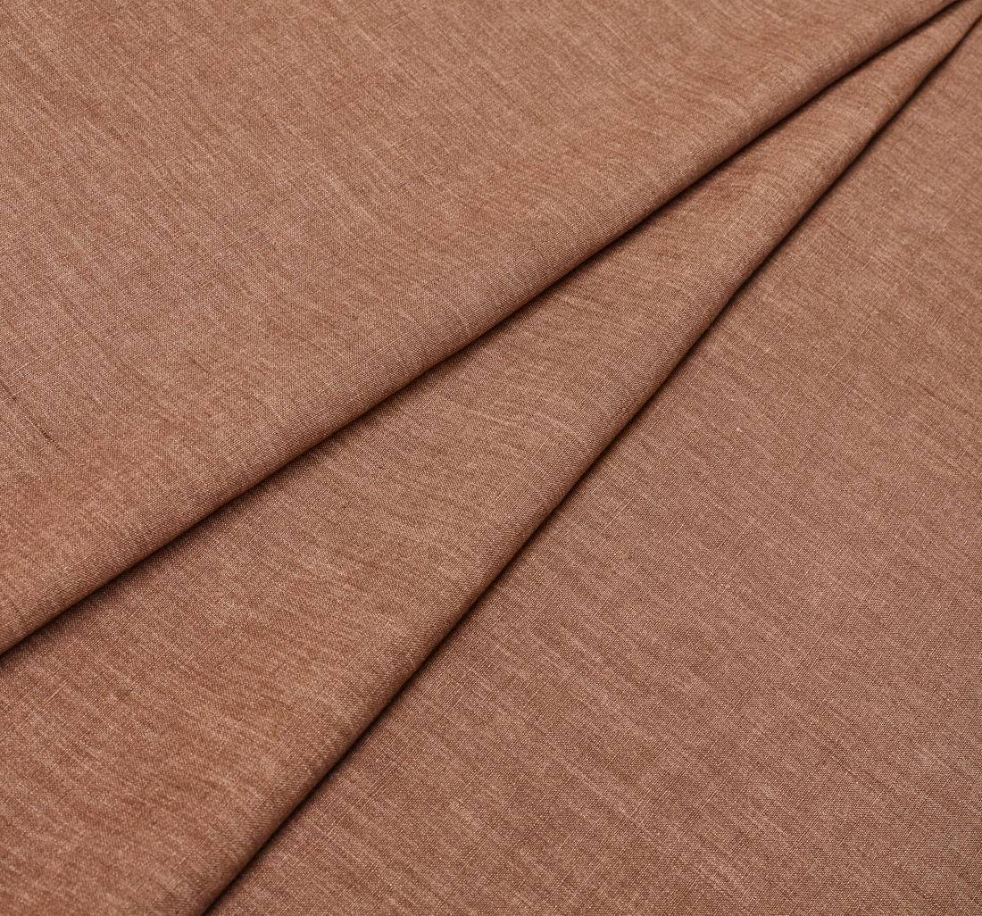 Лён коричневого оттенка с эффектом «делаве» от Cotonificio Albini в наличии